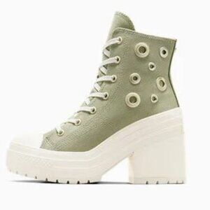 Women’s Converse Chuck 70 De Luxe Heel Platform Metal Rings, Sz 7.5, NIB